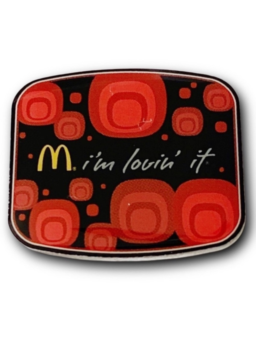 McDonald’s Pin I’m Lovin’ It Red & Black 2010 Square Dot Metal Lapel Pin 62